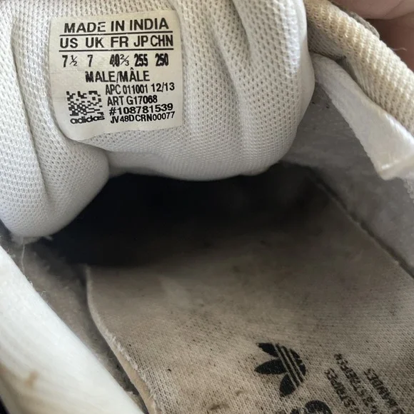 Men's Adidas Superstar 2 White Leather Athletic Tennis‎ Shoes G17068 - 7.5 READ - Picture 2 of 10